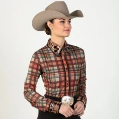 Cooper Bling Plaid Show Blouse