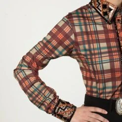 Cooper Bling Plaid Show Blouse -Western Cowboy Equipment Shop 702020 alt2