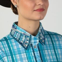Baby Blue Bling Show Blouse -Western Cowboy Equipment Shop 702030 alt2
