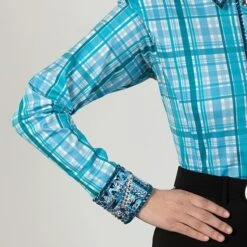 Baby Blue Bling Show Blouse -Western Cowboy Equipment Shop 702030 alt3