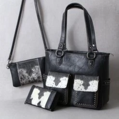 Salt And Pepper Cowhide Wallet -Western Cowboy Equipment Shop 70477 70473 70475 grp