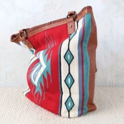 Aztec Saddle Blanket Concealed Carry Tote 9 Aztec Saddle Blanket Concealed Carry Tote -Western Cowboy Equipment Shop 70478 side