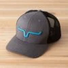 Kimes Ranch Weekly Trucker Charcoal And Black Cap -Western Cowboy Equipment Shop 73649