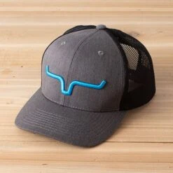 Kimes Ranch Weekly Trucker Charcoal And Black Cap