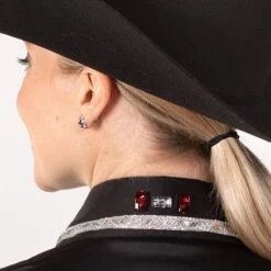 Black Bling Fuax Button Show Top 12 Black Bling Fuax Button Show Top -Western Cowboy Equipment Shop 74019 alt2