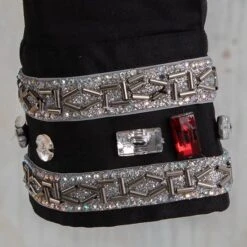 Black Bling Fuax Button Show Top 16 Black Bling Fuax Button Show Top -Western Cowboy Equipment Shop 74019 detail2