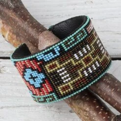 Blue Navajo Rug Story Cuff