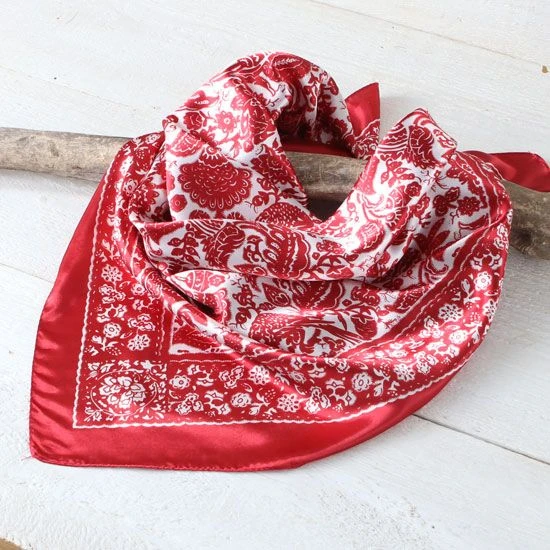 Red And Cream Paisley Wild Rag 3 Red And Cream Paisley Wild Rag