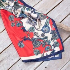 Red And Navy Paisley Wild Rag -Western Cowboy Equipment Shop 76617 alt