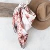 Grey And Pink Floral Wild Rag -Western Cowboy Equipment Shop 76623