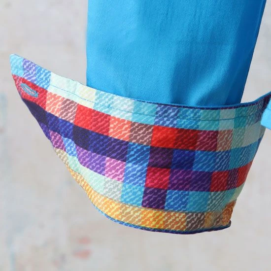 Faux Button Zip Stretch Sateen Turquoise Show Top 7 Faux Button Zip Stretch Sateen Turquoise Show Top - Image 5