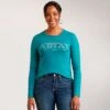 Ariat REAL Serape Teal Logo Top -Western Cowboy Equipment Shop 77030
