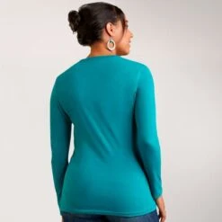 Ariat REAL Serape Teal Logo Top -Western Cowboy Equipment Shop 77030 alt2