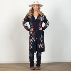 Ariat Chimayo Navy Aztec Cardigan