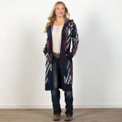 Ariat Chimayo Navy Aztec Cardigan -Western Cowboy Equipment Shop 77035 alt3