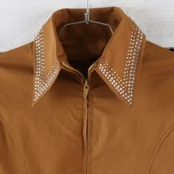 Rhinestone Collar Latte Show Blouse -Western Cowboy Equipment Shop 80855 detail