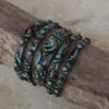 Turquoise Split Wrap Floral Bracelet 1 Turquoise Split Wrap Floral Bracelet -Western Cowboy Equipment Shop 82922