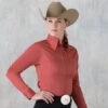 Rust Solid Show Blouse -Western Cowboy Equipment Shop 84084 2