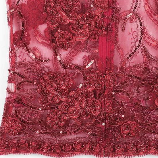 Burgundy Sequin Show Vest 4 Burgundy Sequin Show Vest - Image 2