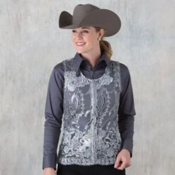 Silver Sequin Show Vest