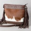 Trinity Ranch Brown Floral Tooled Cowhide Crossbody 2 Trinity Ranch Brown Floral Tooled Cowhide Crossbody -Western Cowboy Equipment Shop 849154 A
