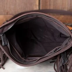 Trinity Ranch Aztec Floral Tooled Crossbody -Western Cowboy Equipment Shop 849156 int A