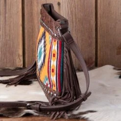 Trinity Ranch Aztec Floral Tooled Crossbody -Western Cowboy Equipment Shop 849156 side A