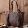 Trinity Ranch Coffee Floral Tooled Tote -Western Cowboy Equipment Shop 849159 A