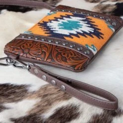 Trinity Ranch Aztec Floral Tooled Clutch -Western Cowboy Equipment Shop 849960 side A