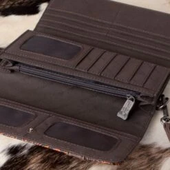 Trinity Ranch Coffee Floral Tooled Wallet -Western Cowboy Equipment Shop 849966 int2 A