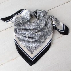 Blue And Cream Paisley Wild Rag