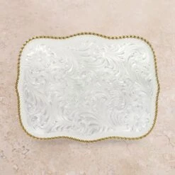 Montana Silversmiths Scalloped Silver Buckle