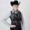 Black Sequin Show Vest -Western Cowboy Equipment Shop 8784 2