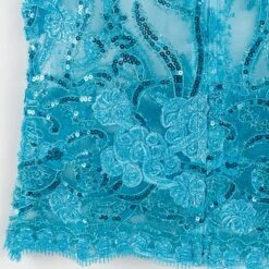 Turquoise Sequin Show Vest -Western Cowboy Equipment Shop 8790 detail