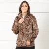 Untamed Leopard Sherpa Pullover 1 Untamed Leopard Sherpa Pullover -Western Cowboy Equipment Shop 88915