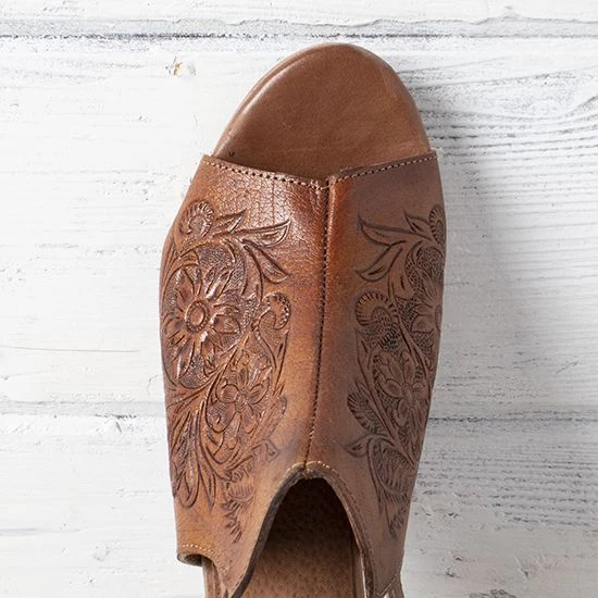 Roper Open Toe Mika Tooled Mule 5 Roper Open Toe Mika Tooled Mule - Image 3