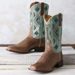 Roper Out West Turquoise Boots