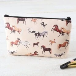 Lila Large Horse Cosmetic Bag