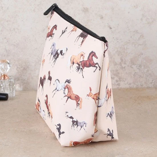 Lila Large White Horse Cosmetic Bag 4 Lila Large White Horse Cosmetic Bag - Image 2