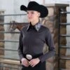 Showtime Collar Grey Show Blouse -Western Cowboy Equipment Shop 99884