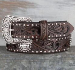 Ariat Brown Concho Studded Belt
