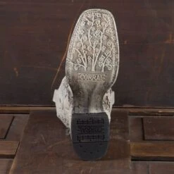 Corral White Glitter Inlay And Crystals Square Toe -Western Cowboy Equipment Shop A3397 S