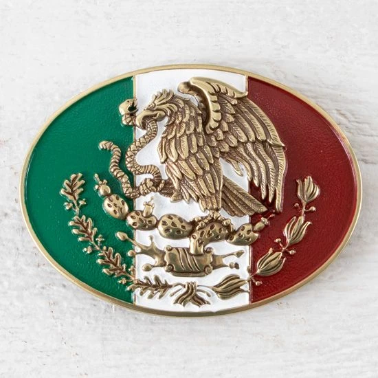 Ariat Mexico Flag Buckle 3 Ariat Mexico Flag Buckle