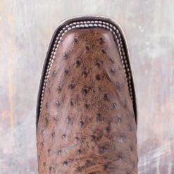 Corral Embroidered Steer Skull Full Quill Ostrich Boots -Western Cowboy Equipment Shop A4045 toe