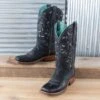 Corral Black Smooth Ostrich Boots 1 Corral Black Smooth Ostrich Boots -Western Cowboy Equipment Shop A4058