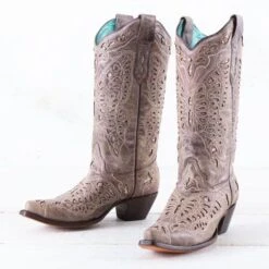 Corral Brown Glitter Butterfly Boots