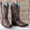 Corral Rose Gold Glitter Inlay Boots 1 Corral Rose Gold Glitter Inlay Boots -Western Cowboy Equipment Shop A4127