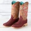 Corral Ladies' Red Floral Pirarucu Boots