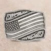Montana Silversmiths Waving Flag Attitude Buckle -Western Cowboy Equipment Shop A590S