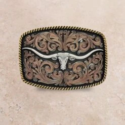 Montana Attitude Texas Longhorn Buckle
